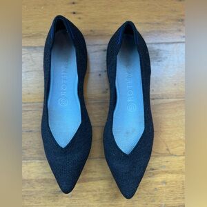 Rothy's Black Wool Point Flats